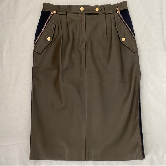 Tommy Hilfiger collection leather pencil skirt